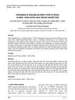 SO SÁNH THIẾT KẾ KHỐI FFT KIỂU BUTTERFLY TRONG HỆ THỐNG MIMO - OFDM SỬ DỤNG KIẾN TRÚC ĐƯỜNG DẪN PIPELINE