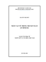 Nhân vật nữ trong truyện ngắn lê minh hà 