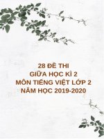28 đề thi giữa học kì 2 môn Tiếng Việt lớp 2 năm 2019-2020