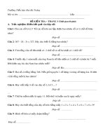 Đề thi giữa học kì 2 môn Toán lớp 2 năm 2019-2020 - Trường Tiểu học Hai Bà Trưng