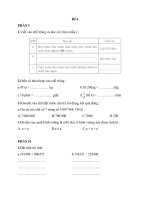 Đề 6 - Kiểm tra giữa kỳ I Toán 4 - Bộ đề thi hay chọn lọc