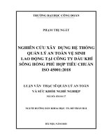 NGHIÊN cứu xây DỰNG hệ THỐNG QUẢN lý AN TOÀN vệ SINH LAO ĐỘNG tại CÔNG TY dầu KHÍ SÔNG HỒNG PHÙ hợp TIÊU CHUẨN ISO 45001 2018 