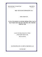 Cung ứng dịch vụ hành chính công tại UBND huyện chương mỹ, thành phố hà nội 