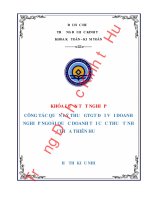 Luận văn kinh tế CÔNG TÁC QUẢN LÝ THUẾ GTGT ĐỐI VỚI DOANH NGHIỆP NGOÀI QUỐC DOANH TẠI CỤC THUẾ TỈNH THỪA THIÊN HUẾ