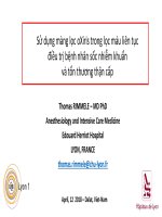 Sử dụng màng lọc Oxiris trong lọc máu liên tục điều trị bệnh nhân sốc nhiễm khuẩn và tổn thương thận cấp