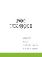 Bài giảng giao dịch thương mại quốc tế đại học thủy lợi 