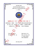 Luận văn kinh tế ĐÁNH GIÁ ẢNH HƯỞNG CỦA VĂN HÓA DOANH NGHIỆP ĐẾN MỨC ĐỘ CAM KẾT GẮN BÓ