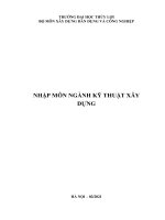 Nhập môn ngành kỹ thuật xây dựng