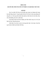 CHUYÊN đề PHÂN TÍCH yếu tố NHIỆT của KHÍ hậu VIỆT NAM