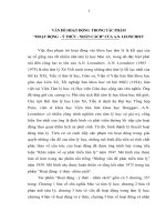 tiểu luận tâm lý học   vấn đề HOẠT ĐỘNG  TRONG tác PHẨM hoạt động, ý thức, nhân cách của  lêonchiev
