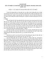 YẾU tố NHIỆT của KHÍ hậu VIỆT NAM TRONG THI học SINH GIỎI QUỐC GIA