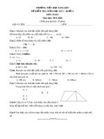 Đề thi giữa học kì 2 môn Toán lớp 2 năm 2019-2020 có đáp án - Trường Tiểu học Kim Liên