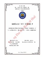 Luận văn kinh tế ĐÁNH GIÁ CÔNG TÁC ĐÀO TẠO NGUỒN NHÂN LỰC CỦA CÔNG TY CỔ PHẨN CẤP NƯỚC THỪA THIÊN HUẾ