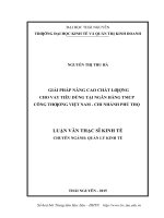 luận văn thạc sĩ giải pháp nâng cao chất lượng cho vay tiêu dùng tại ngân hàng TMCP công thương việt nam   chi nhánh phú thọ 