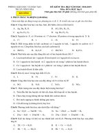 ĐỀ KIỂM TRA HỌC KÌ 1 NĂM HỌC 2018-2019
