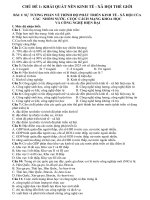 KHÁI QUÁT NỀN KINH TẾ - XÃ HỘI THẾ GIỚI