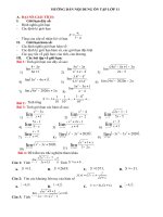 Nội dung ôn tập môn Toán Khối 11