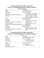 KẾ HOẠCH BÀI DẠY TIẾNG ANH LỚP 5 - TUẦN 21, 22, 23