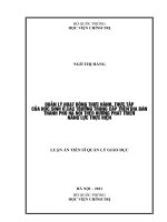 Quản lý hoạt động thực hành, thực tập của học sinh ở các trường trung cấp trên địa bàn thành phố hà nội theo hướng phát triển năng lực thực hiện 