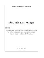 Sáng kiến kinh nghiệm Môn Ngữ văn