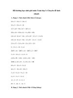 Bồi dưỡng học sinh giỏi môn Toán lớp 3: Chuyên đề tính nhanh