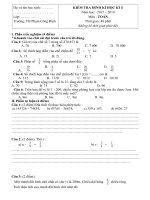 Đề kiểm tra cuối học kì II - Môn Toán - Lớp 4