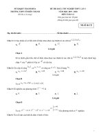 10 đề thi thử thpt quốc gia môn toán 2020 và đáp án chi tiết