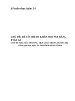 giáo an bé đi khap noi băng phuong tiên gì