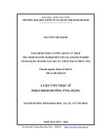 luận văn thạc sĩ giải pháp tăng cường quản lý thuế thu nhập doanh nghiệp đối với các doanh nghiệp ngoài quốc doanh 