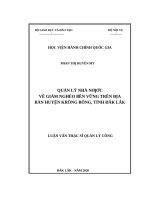 Quản lý nhà nước về giảm nghèo bền vững trên địa bàn huyện krông bông, tỉnh đắk lắk 