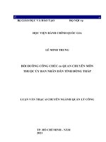 Bồi dưỡng công chức cơ quan chuyên môn thuộc ủy ban nhân dân tỉnh đồng tháp 