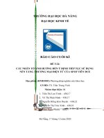 BÁO CÁO CUỐI KỲ HỌC PHẦN PPNCKH