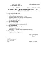 Kế hoạch hoạt động chi bộ tháng 8 năm 2017