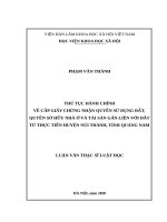 Thủ tục hành chính về cấp Giấy chứng nhận quyền sử dụng đất, quyền sở hữu nhà ở và tài sản gắn liền với đất từ thực tiễn huyện Núi Thành, tỉnh Quảng Nam.