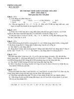 Đề thi HSG Hóa học 8