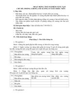 Hoạt động trải nghiệm môn sinh học 8