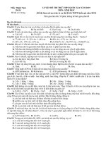 10 đề thi thử thpt quốc gia môn sinh học 2019 và đáp án