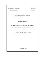 Quản lý nhà nước về công tác thanh niên trên địa bàn huyện phú hòa, tỉnh phú yên 