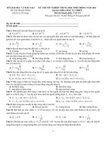 Đề minh họa tốt nghiệp THPT 2021   vật lí   có lời giải chi tiết