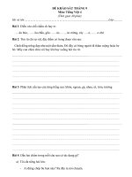 Đề KSCL tháng 9 lớp 4 - môn Tiếng Việt