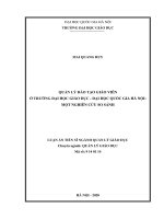Quản lý đào tạo giáo viên ở trường đại học giáo dục, đại học quốc gia hà nội một nghiên cứu so sánh 