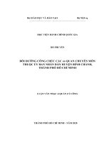 Bồi dưỡng công chức các cơ quan chuyên môn thuộc ủy ban nhân dân huyện bình chánh, thành phố hồ chí minh 
