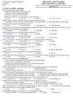 Đề kiểm tra 1 tiết Hóa 11 - lần 2 - HK2