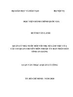 Quản lý nhà nước đối với trụ sở làm việc của các cơ quan chuyên môn thuộc ủy ban nhân dân tỉnh an giang 