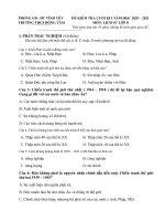 Đề kiểm tra cuối kỳ I môn Lịch sử 8