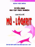BÀI TẬP TRẮC NGHIỆM - CÓ ĐÁP ÁN CHUYÊN ĐỀ MŨ VÀ LOGARIT - TÀI LIỆU ÔN THI THPT QUỐC GIA