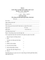 Mẫu đơn đề nghị cấp chứng chỉ hành nghề khám bệnh, chữa bệnh