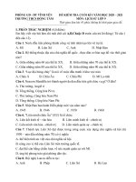 Đề kiểm tra cuối kỳ I môn Lịch sử 9