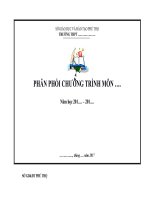 Mẫu PPCT năm học 2017-2018