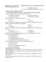 Đề kiêm tra giữa kỳ môn Địa lý 9
